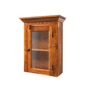 HÄNGEVITRINE Akazie 52x24x69 honig lackiert OXFORD #01002 - Braun, Holz (52/69/24cm) - Massivmoebel24