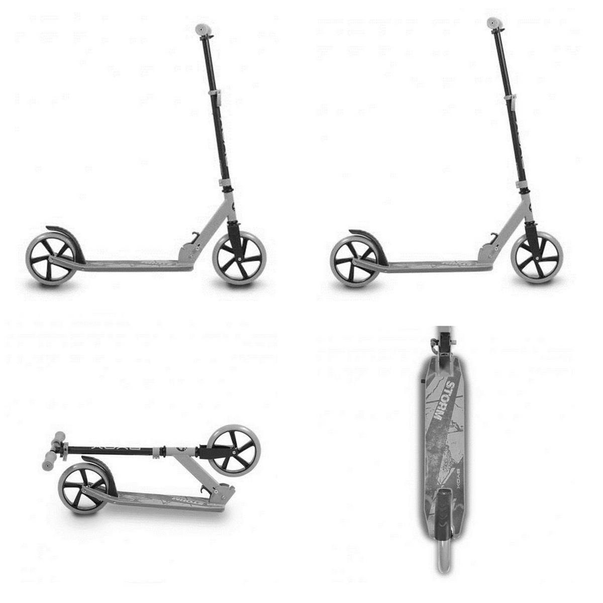 KINDERROLLER Storm rot Höhe einstellbar, zusammenklappbar, PU Räder, ABEC-5 - Rot, Metall (75/20/70cm)