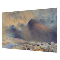 FOTOTAPETE 312x219 cm - Berglandschaft - Schwarz, Textil (312/219cm) - Wallfluent