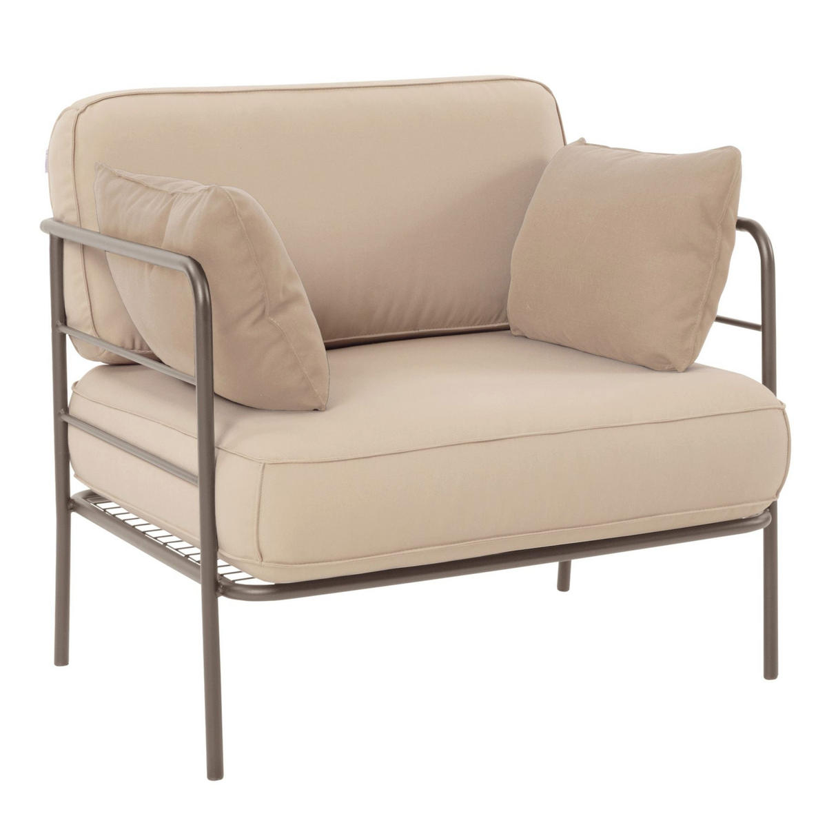 GARTENSTUHL Preggel Beige mit wasserabweisendem Stoff - Beige, Textil (80/80/79cm) - Selsey