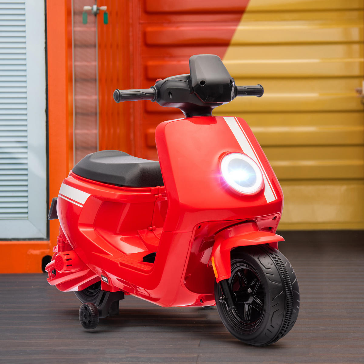KINDER Elektro-Motorrad - Rot, Metall (90/39/61cm) - AIYAPLAY