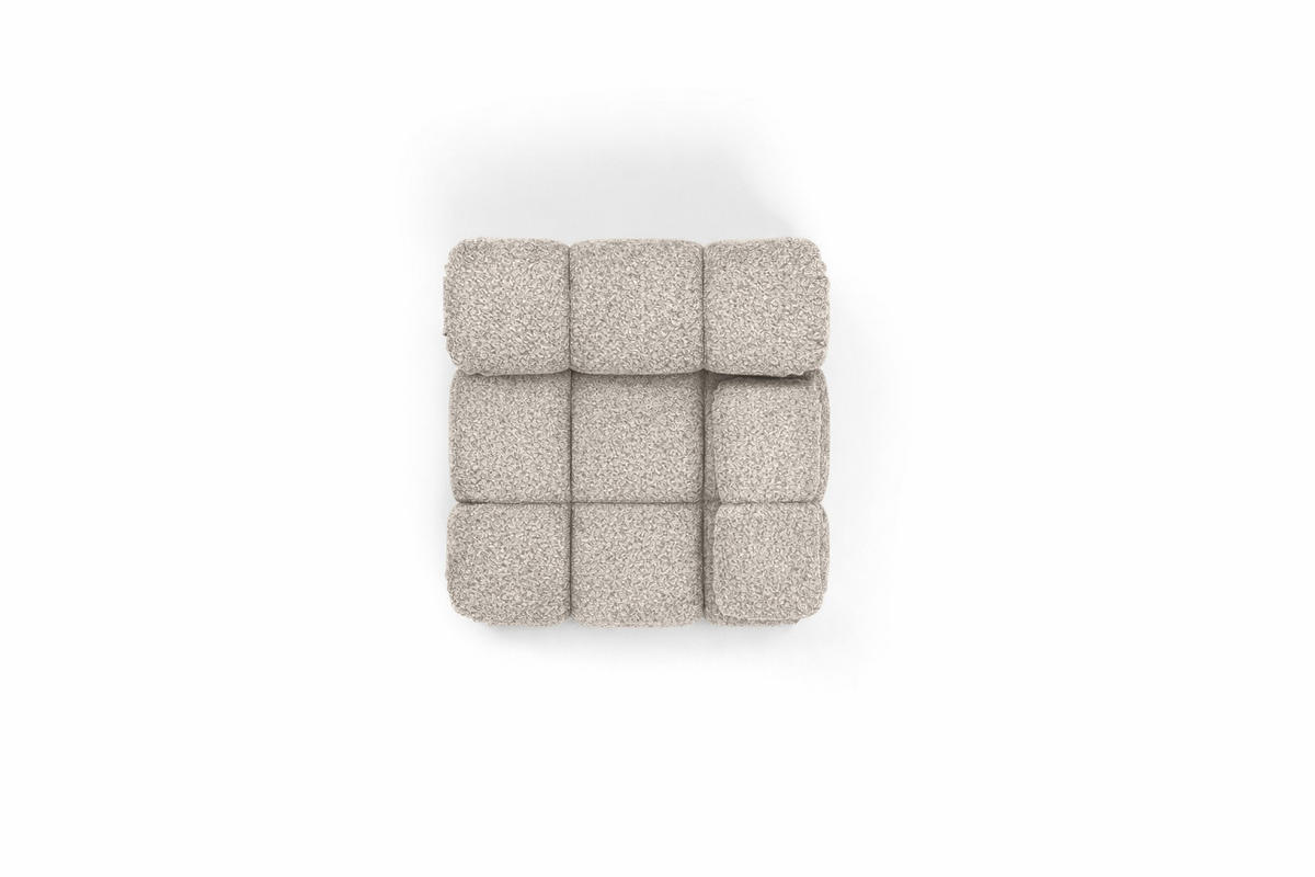 MODUL Seitlich, Für Modulares System, Stoff Abriamo, Beige, Rechts, Selia - Beige, Holz (95/70/95cm) - Kaiser Möbel