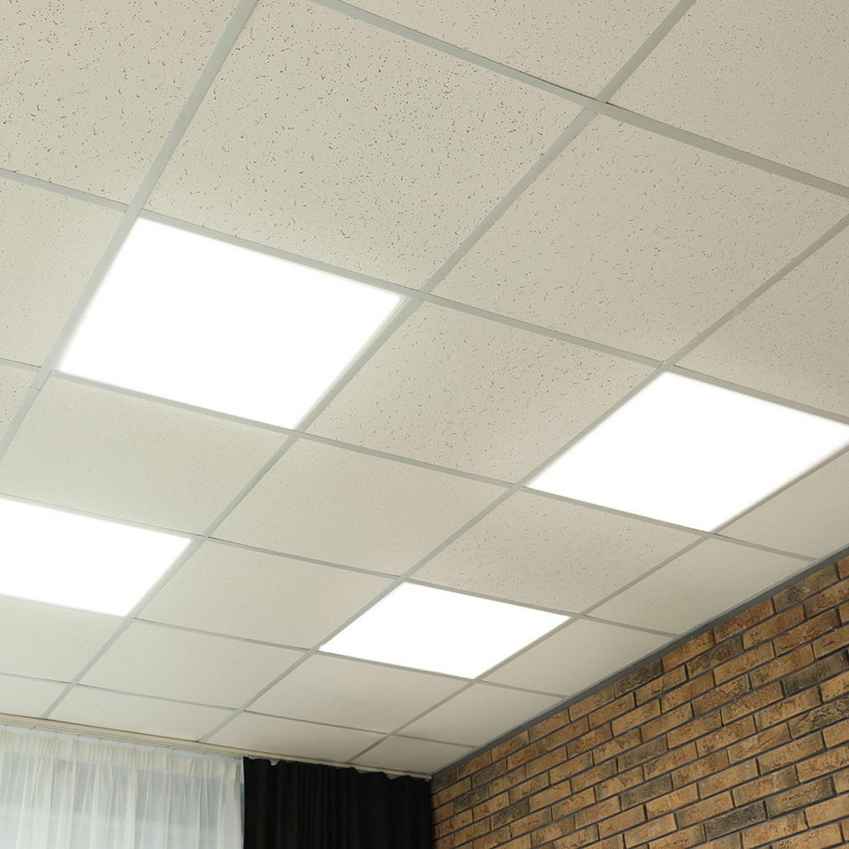LED DECKENLEUCHTE Einbau Weiß - Weiß, Metall (59.5/59.5/3.3cm)