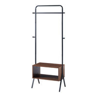GARDEROBENSTÄNDER Averøy - Schwarz, Holzwerkstoff/Metall (74/180/42cm) - [en.casa]