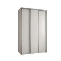 SCHWEBETÜRENSCHRANK 235,2/160/45 3-türig - Silberfarben/Weiß, Holz/Metall (160/235/45cm) - Abiks Möbel