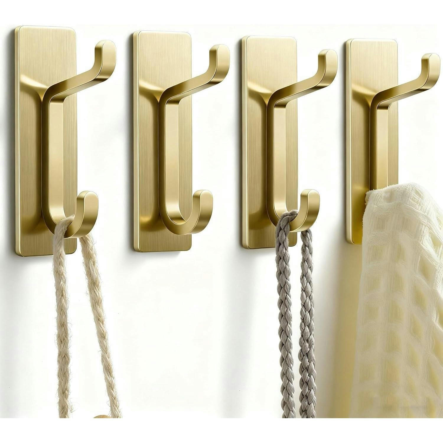 HAKEN 4er Set Edelstahl goldfarben 6 kg - Goldfarben, Metall (4.1/2.3/8.1cm)