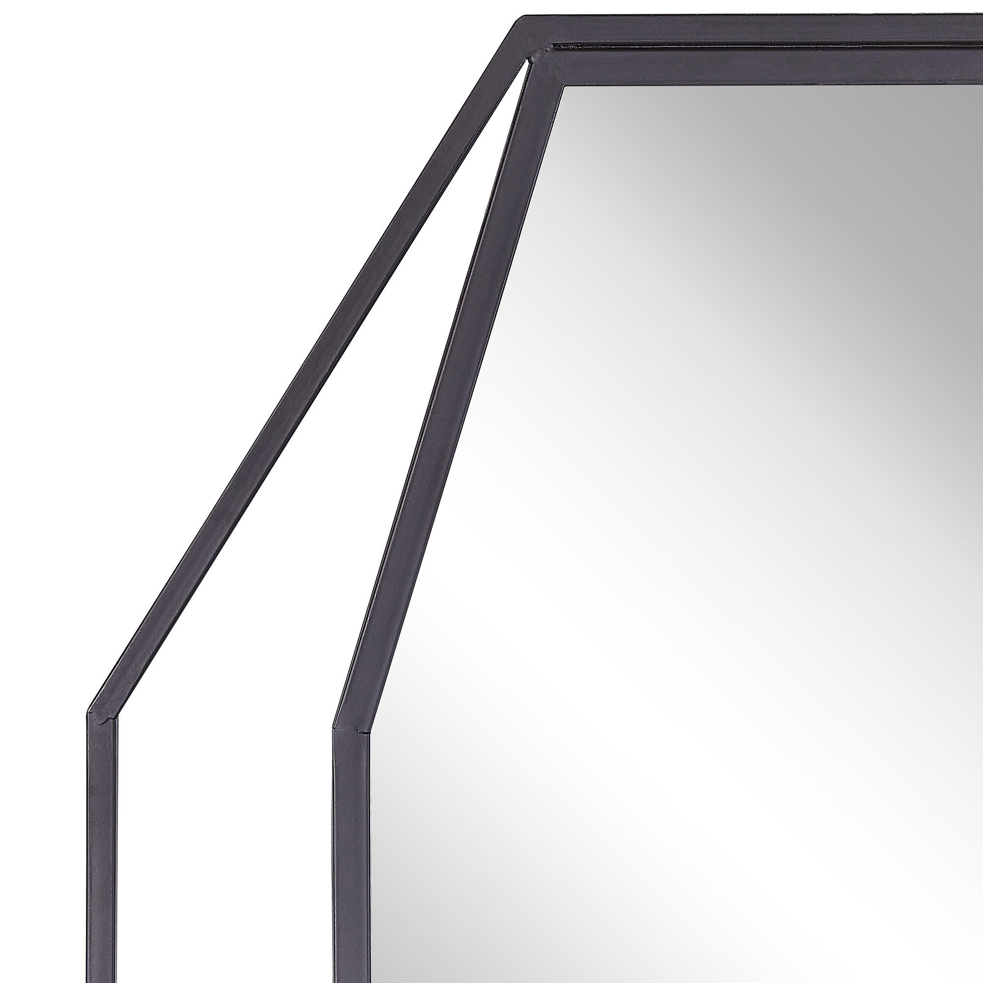 Beliani Wandspiegel Grau 60x80x3 cm