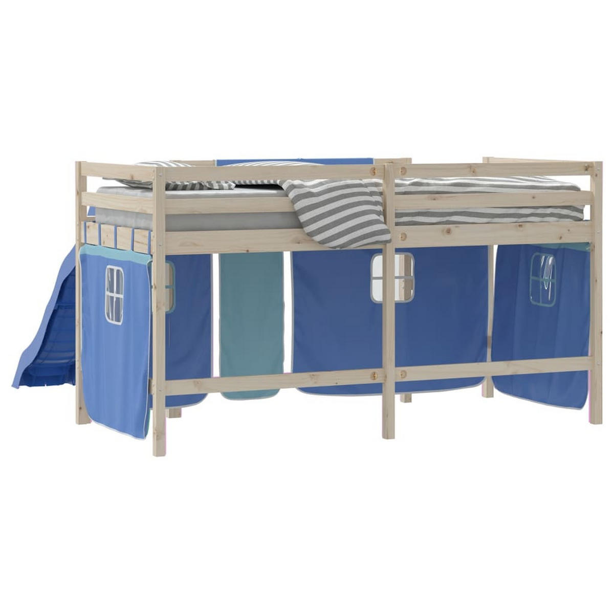 VORHÄNGE Für Hochbett Blau Polyester - Blau, Textil - vidaXL