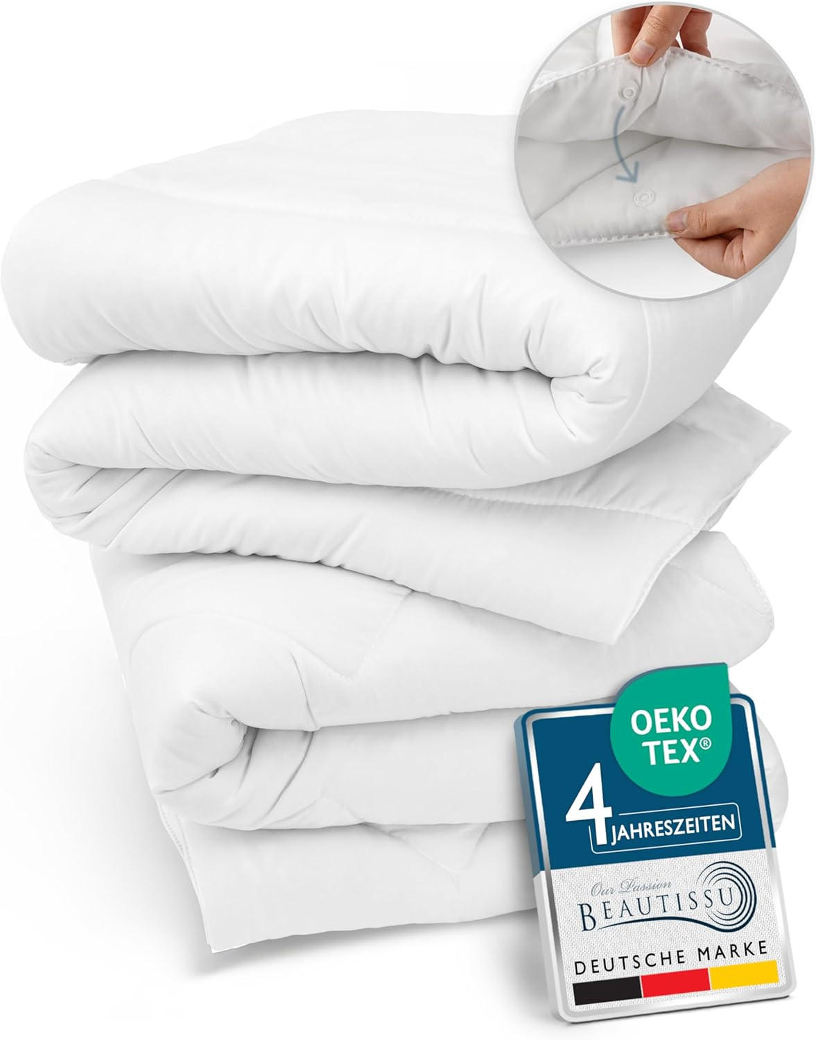 BETTDECKE BeauNuit FS 135/200 cm 4 Jahreszeiten - Weiß, Textil (135/200cm) - Beautissu 