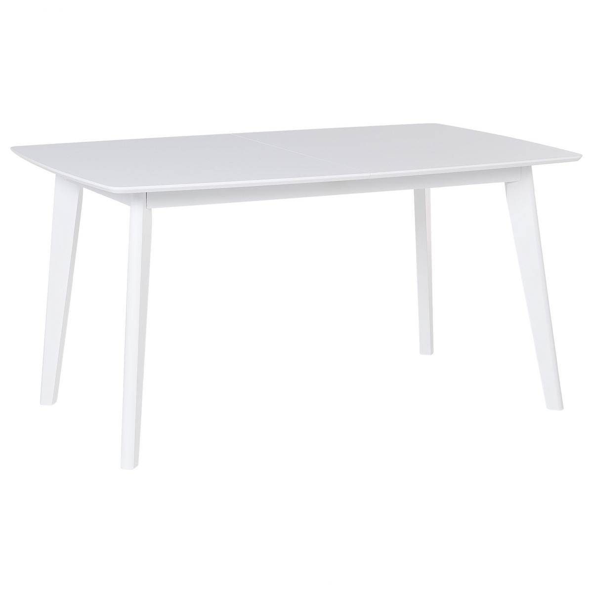 ESSTISCH 150-195/90/75 cm Weiß Rechteckig Sanford - Weiß, Holzwerkstoff (195/90/75cm) - Beliani