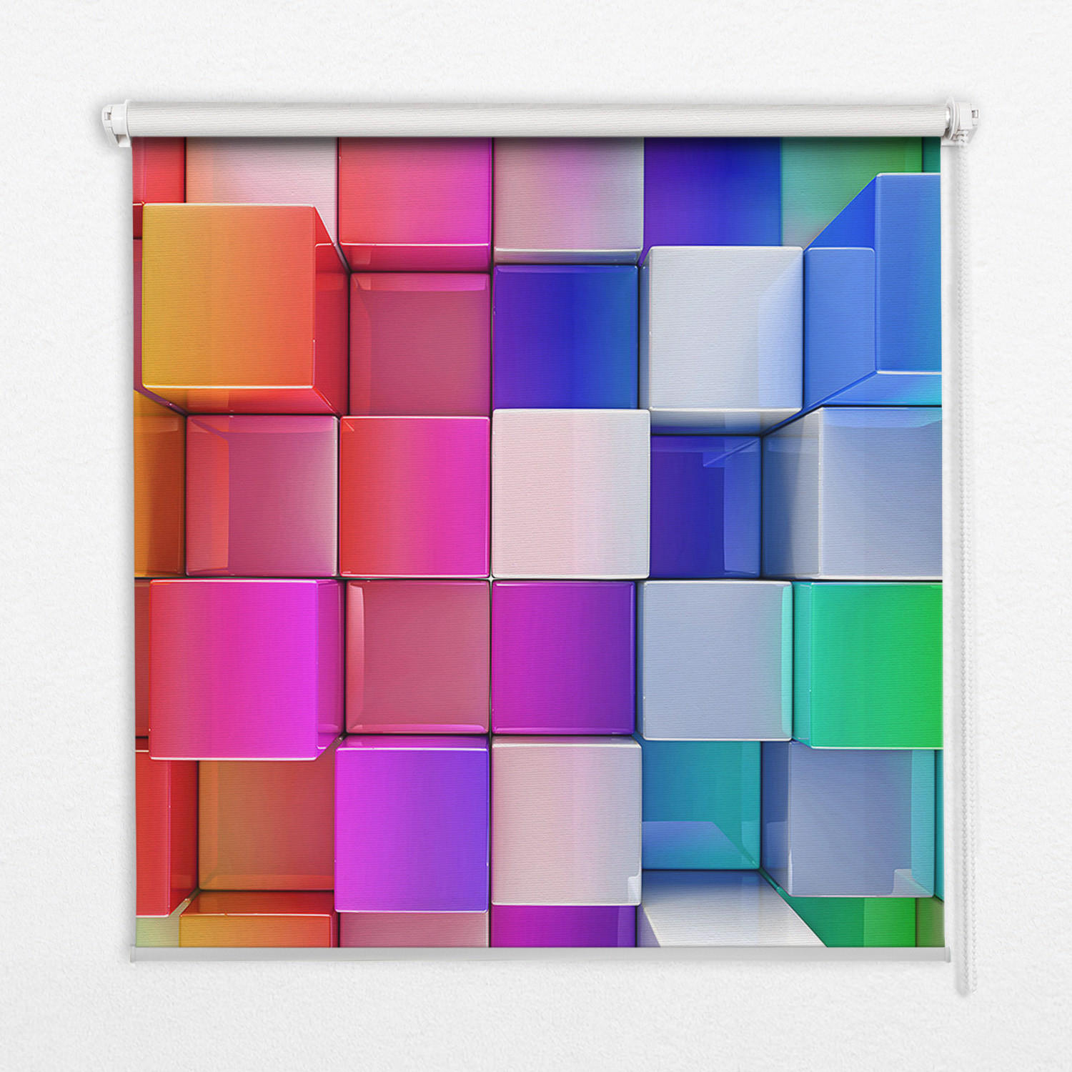 TULUP VNITŘNÍ roleta - okenní roleta - roleta - 80x180 cm - Barevné 3D kostky