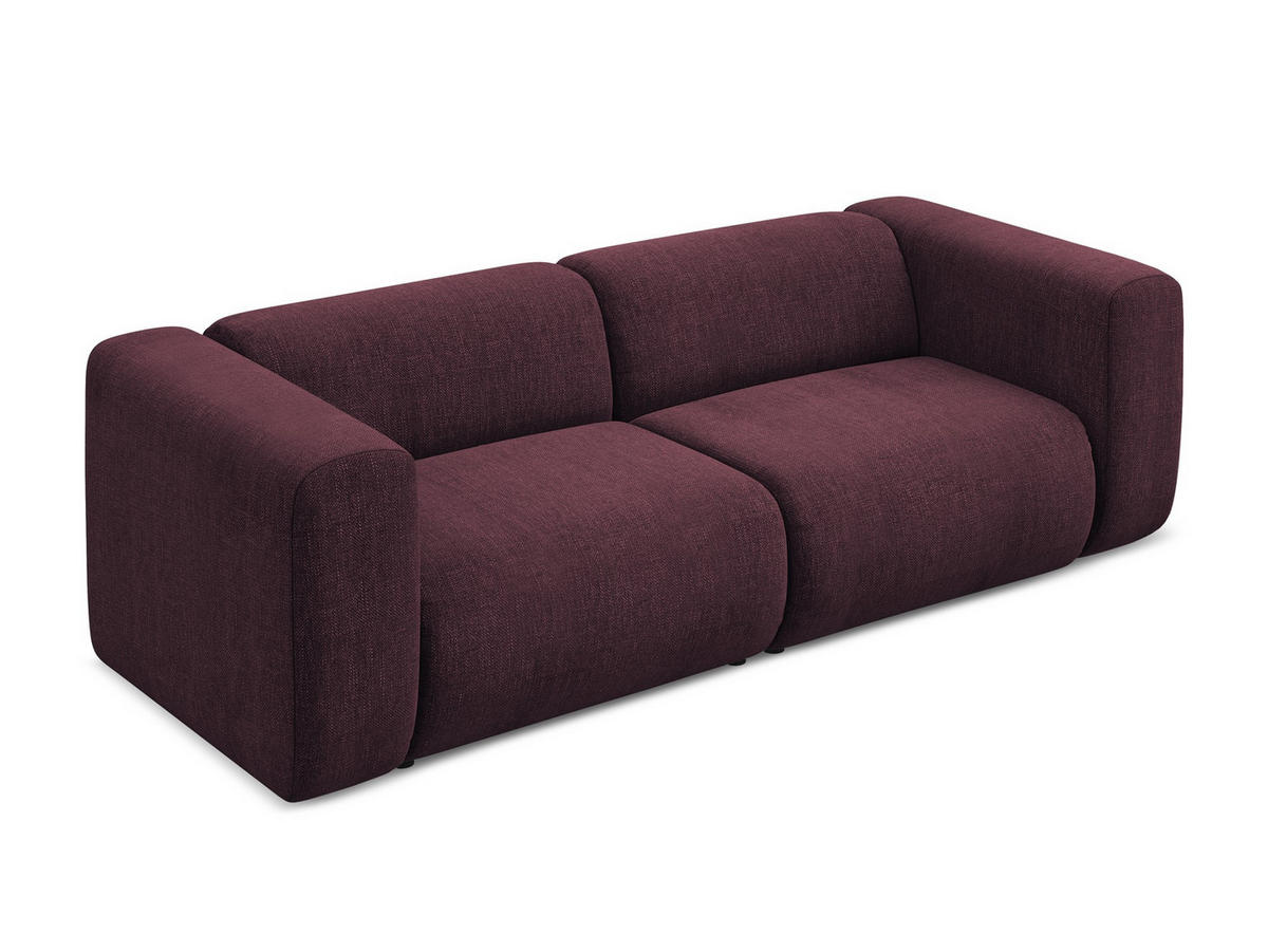 ECKSOFA Links Chenille Stoff Grau - Hellgrau/Schwarz, Kunststoff/Textil (170/290cm) - Makamii