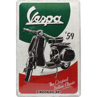 BLECHSCHILD 20/30 cm Vespa The Italian Classic - Multicolor, Metall (20/30/0.2cm) - Nostalgic-Art