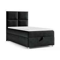 BOXBETT mit Bettkasten Trinity K2-SINGLE Bonellfederkern inkl - Schwarz, Holz/Holzwerkstoff (90/200cm) - Best For Home