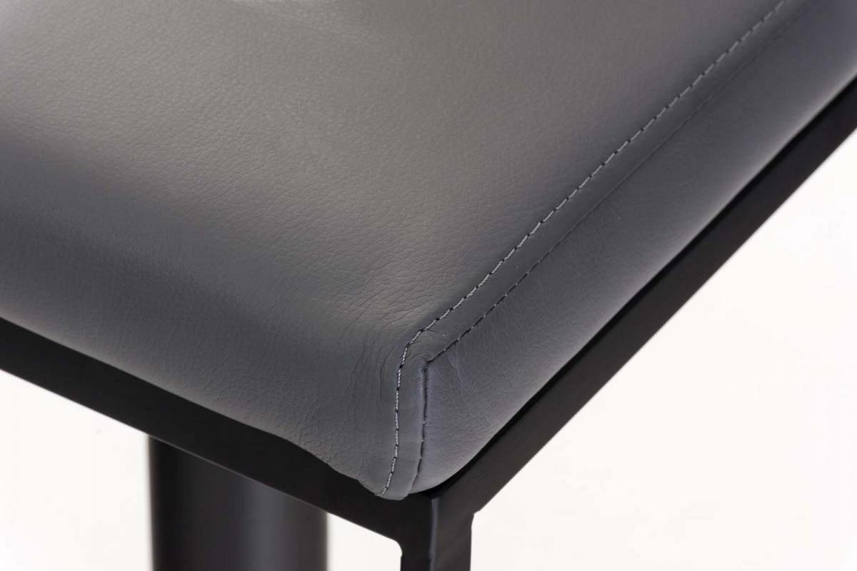 BARHOCKER Lederlook Grau - Schwarz/Grau, Textil/Metall (42/86/44cm) - CLP