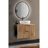 BADMÖBEL-SET Xanten-56 - Braun, Holzwerkstoff (81/200/47cm) - Lomado