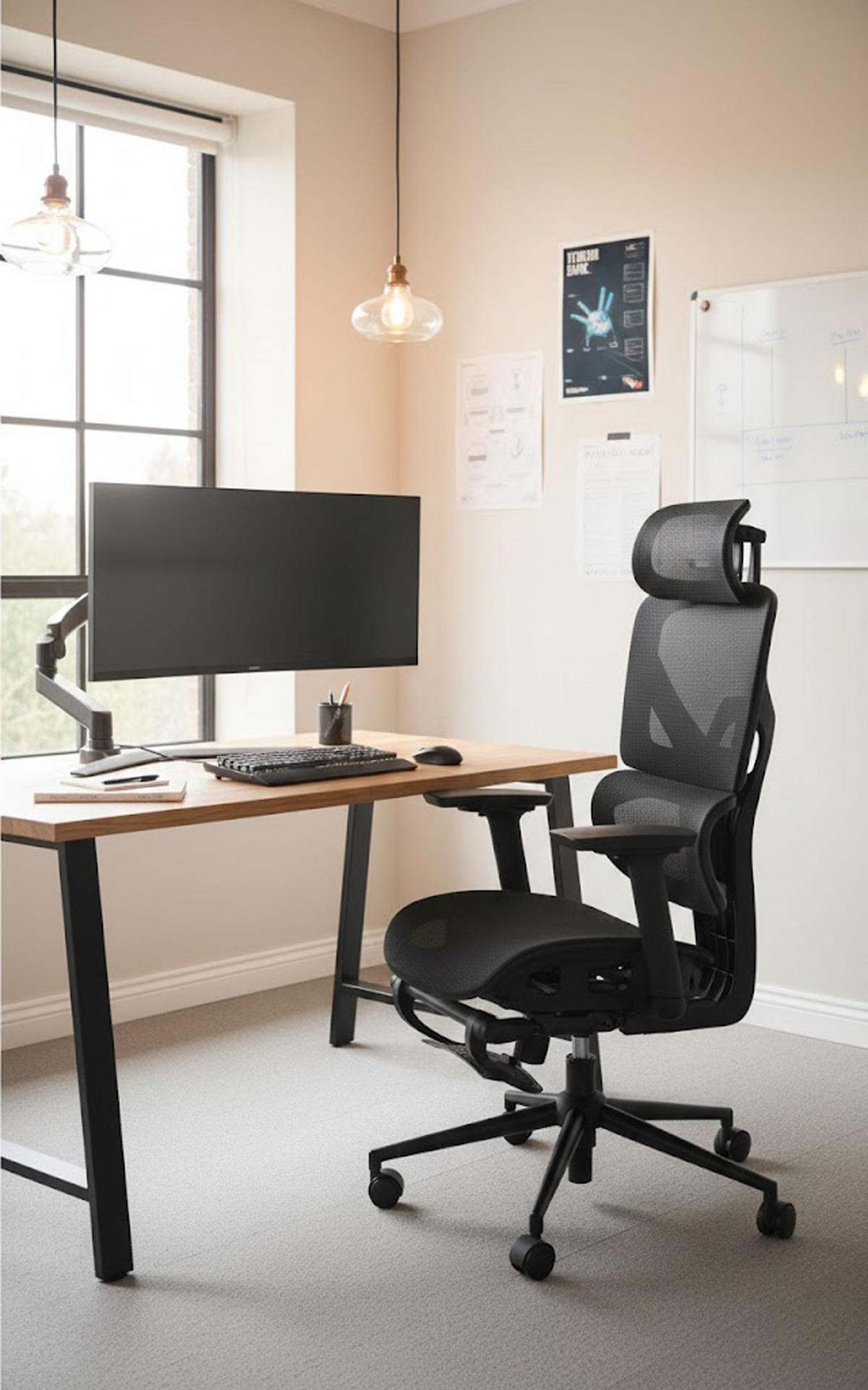 BÜROSTUHL Lexion schwarz - Schwarz, Kunststoff/Metall (68/120/72cm) - TPFLiving
