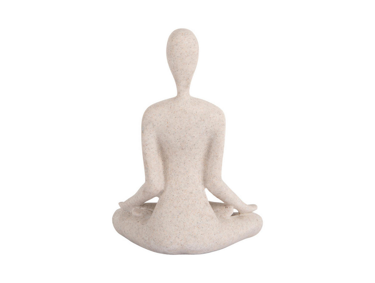 BILD Statue Open Lotus Grau 15/11/21 cm - Grau, Kunststoff (11/21/15cm) - Present Time
