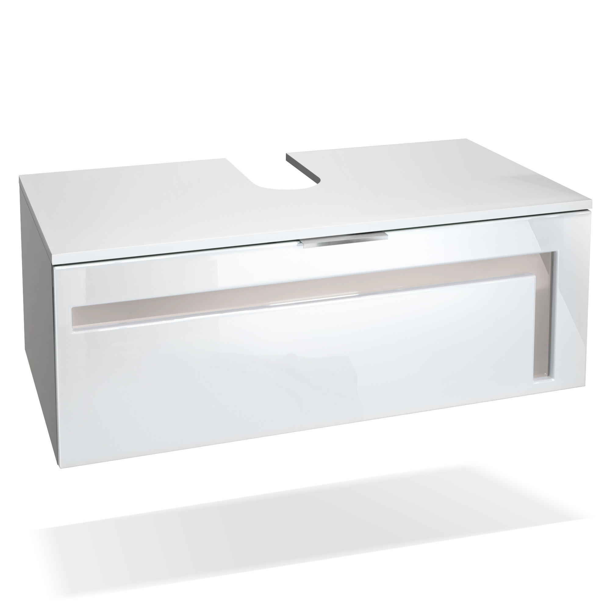 Vladon Waschbeckenunterschrank Sand 96x36x51 cm
