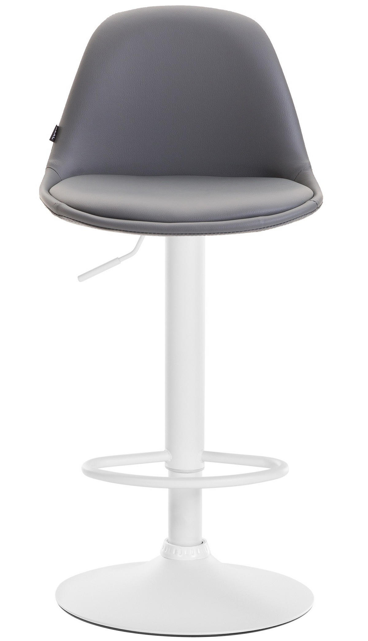 BARHOCKER Kiel Kunstleder 82-104x39x43 cm grau - Grau, Leder (39/82/43cm) - furnicato