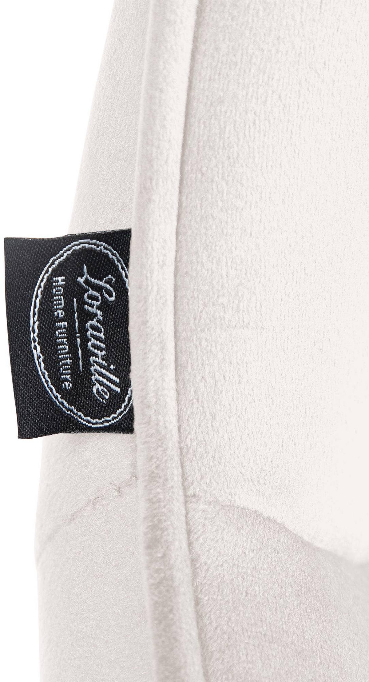 BARHOCKER Samt creme - Chromfarben/Creme, Textil/Metall (49/85/51cm) - CLP