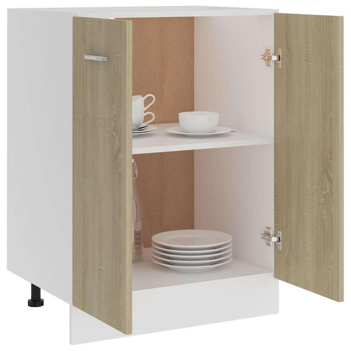 UNTERSCHRANK Lyon Sonoma-Eiche 60/46/81,5 Cm Holzwerkstoff - Alteiche, Holzwerkstoff (46/81.5/60cm) - vidaXL