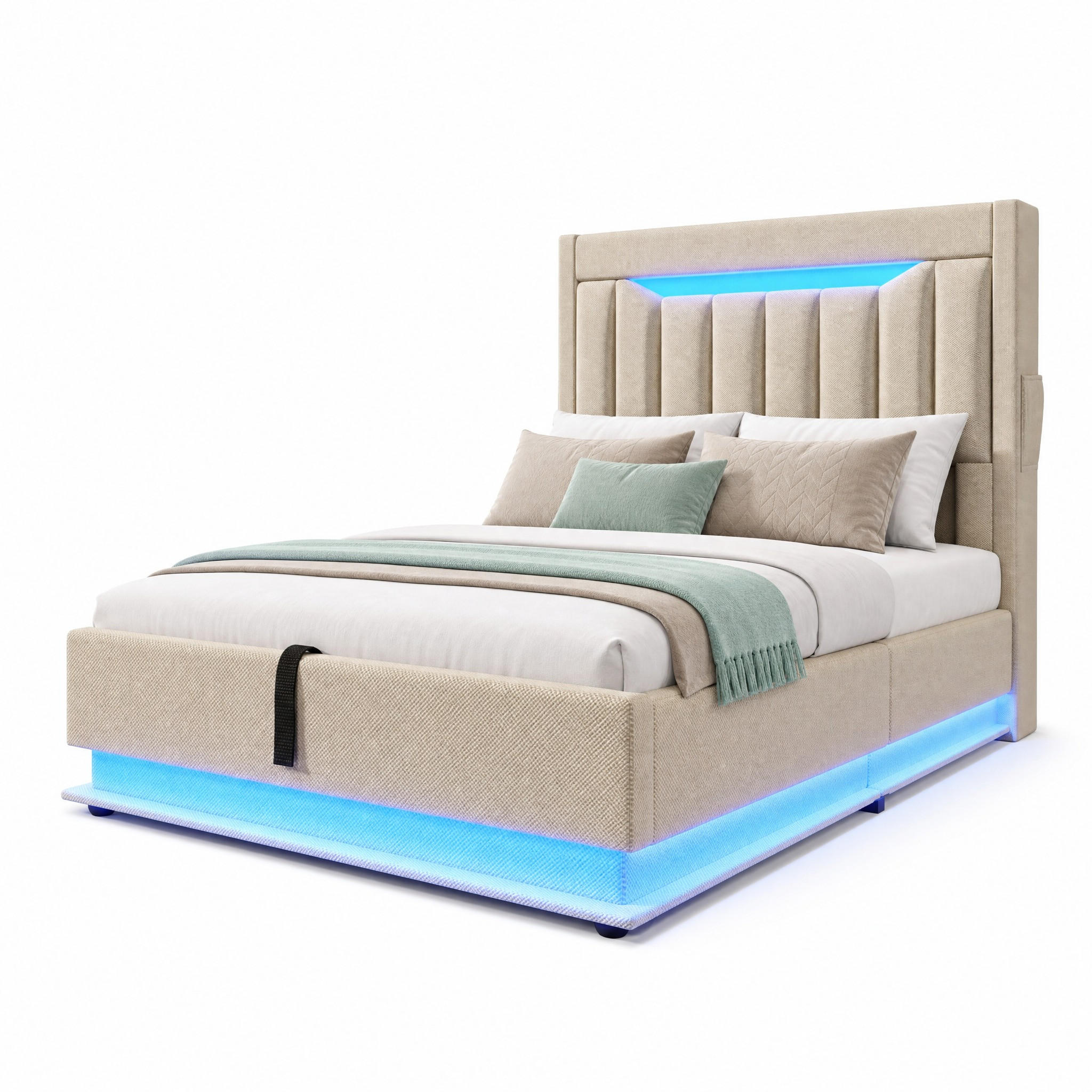 Beauniv Bett Beige 90x200 cm
