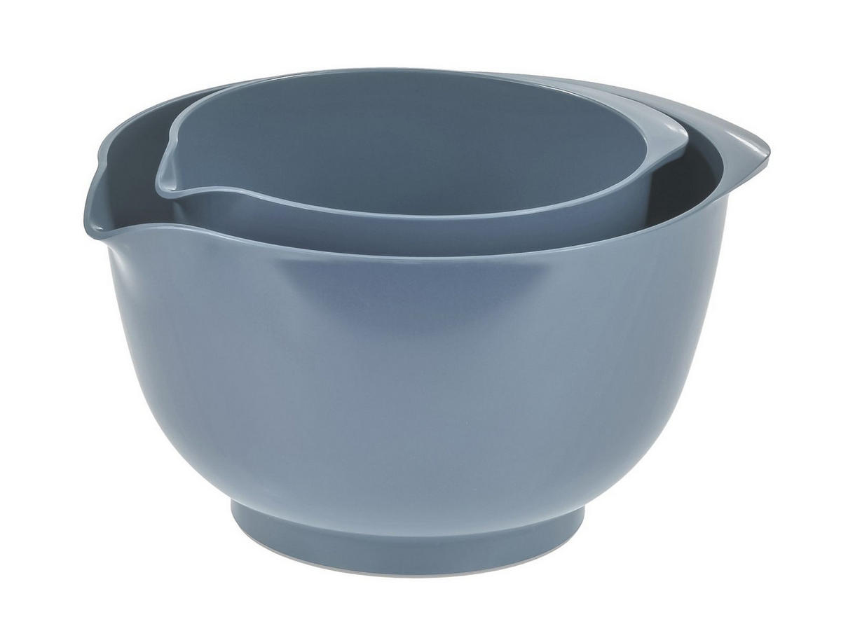 RÜHRSCHÜSSEL-SET Margrethe New grau blau(2tlg) - Blaugrau, Kunststoff (21/15cm) - Rosti