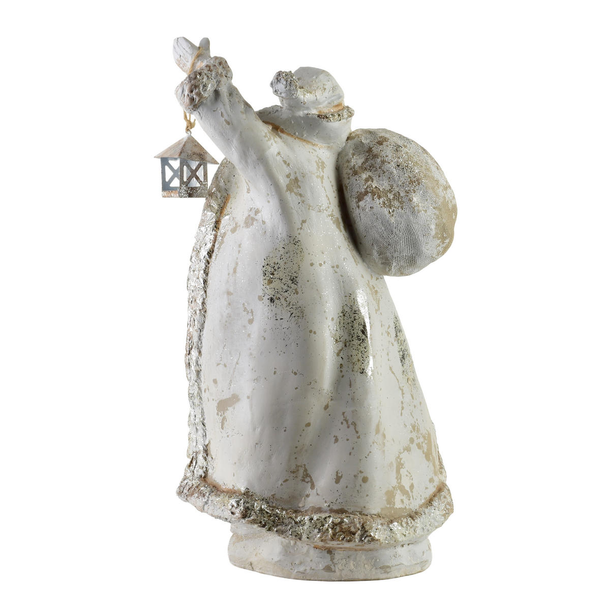 DEKOFIGUR Santa Lila Weiß 27x16x41 cm Kunststoff - Weiß, Kunststoff (16/41/27cm) - Mondex