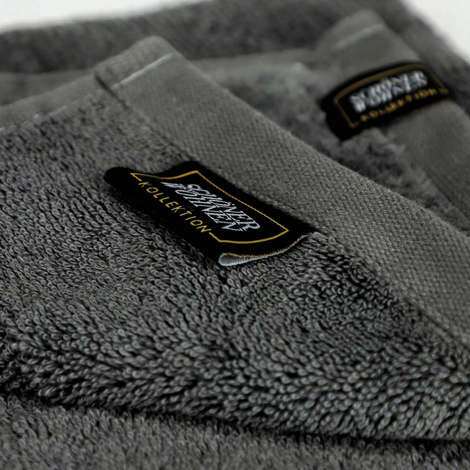 GÄSTEHANDTUCH 3ER SET AUS 100 % BAUMWOLLE SENSE - Anthrazit, Textil (30/50cm) - Schöner Wohnen
