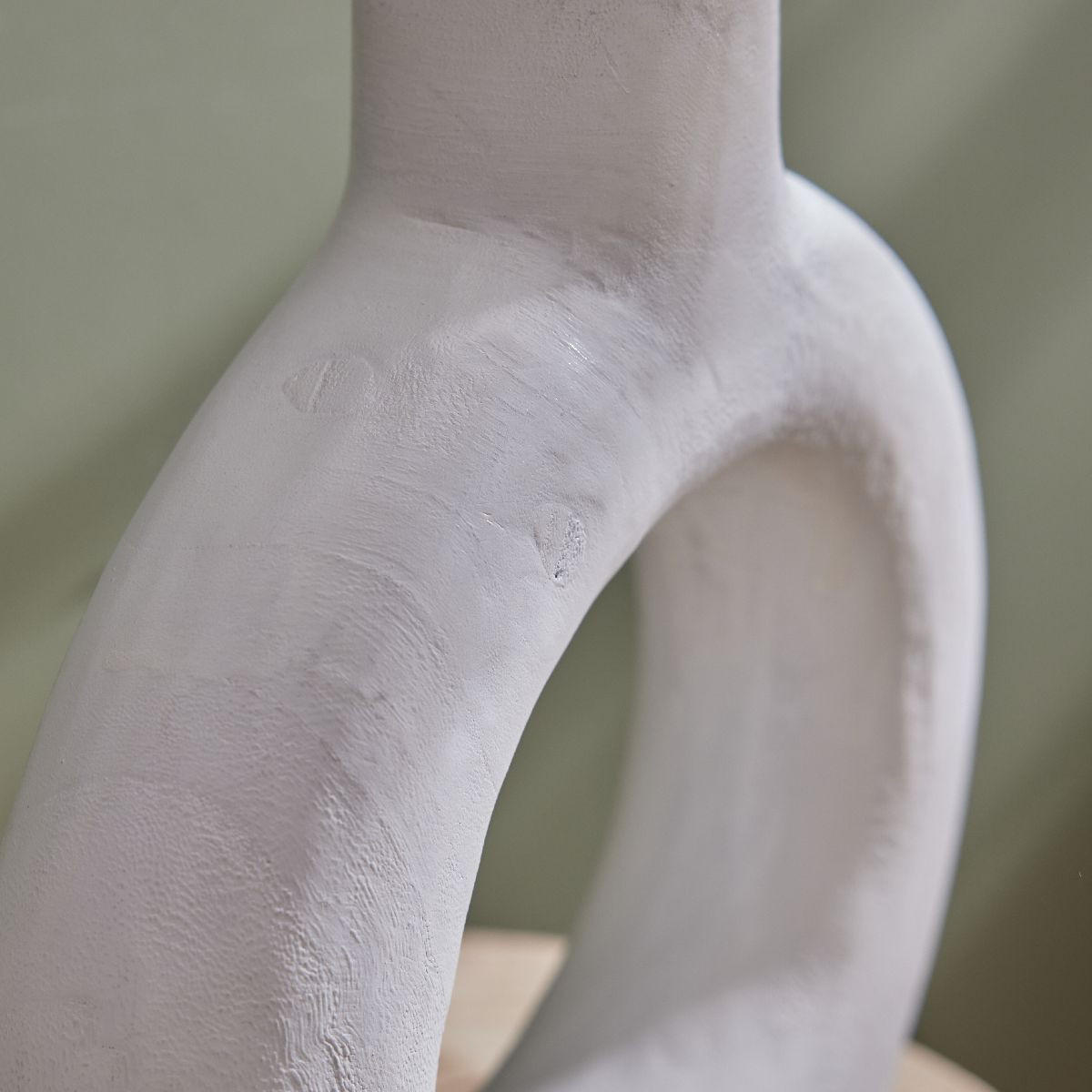 HOLZVASE Matisse 25/27 cm - Weiß, Holz (27cm)