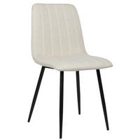 STUHL LENZ Stoff 88x45x53 cm creme Metall - Creme, Metall (45/88/53cm) - DELUKE