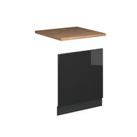 FRONTBLENDE Fame-Line Anthrazit Hochglanz 60 cm , AP Eiche - Schwarz Hochglanz/Anthrazit, Holzwerkstoff (60/67.4/1.6cm) - Vicco