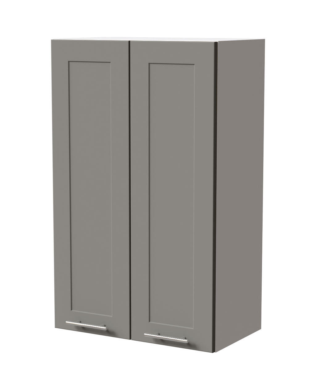 HÄNGESCHRANK Oslo W4/60 Weiß / Dust Grey Matt 60 / 32,5 / 96cm - Weiß/Grau, Holz/Holzwerkstoff (60/96/32.5cm) - Feldmann-Wohnen
