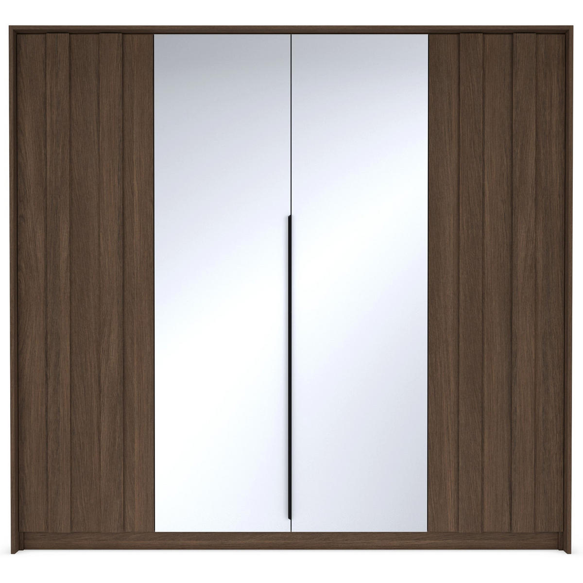 ŠATNÍ skříň Amaro, dub, 223 cm - černá/barva dubu, kov/kompozitní dřevo (223.2/210/59.6cm) - Selsey