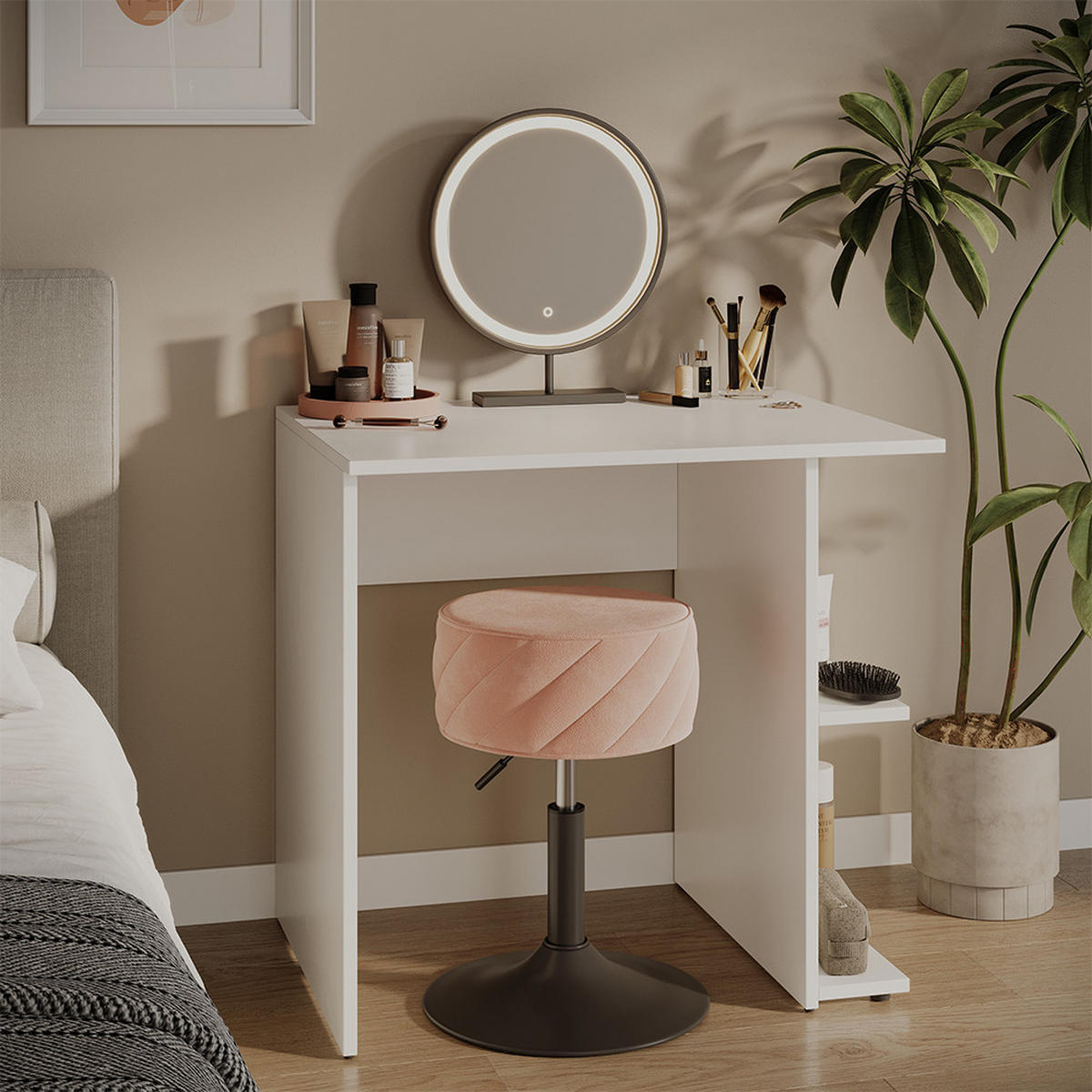 PÍSACÍ STÔL Simple biely - biela, kompozitné drevo (60/82/76cm) - Vicco