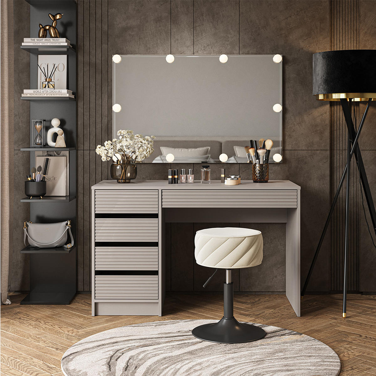 HOCKER Cherio Beige 35 x 50.5 cm - Beige, Textil (35/50.5/38.5cm) - Vicco