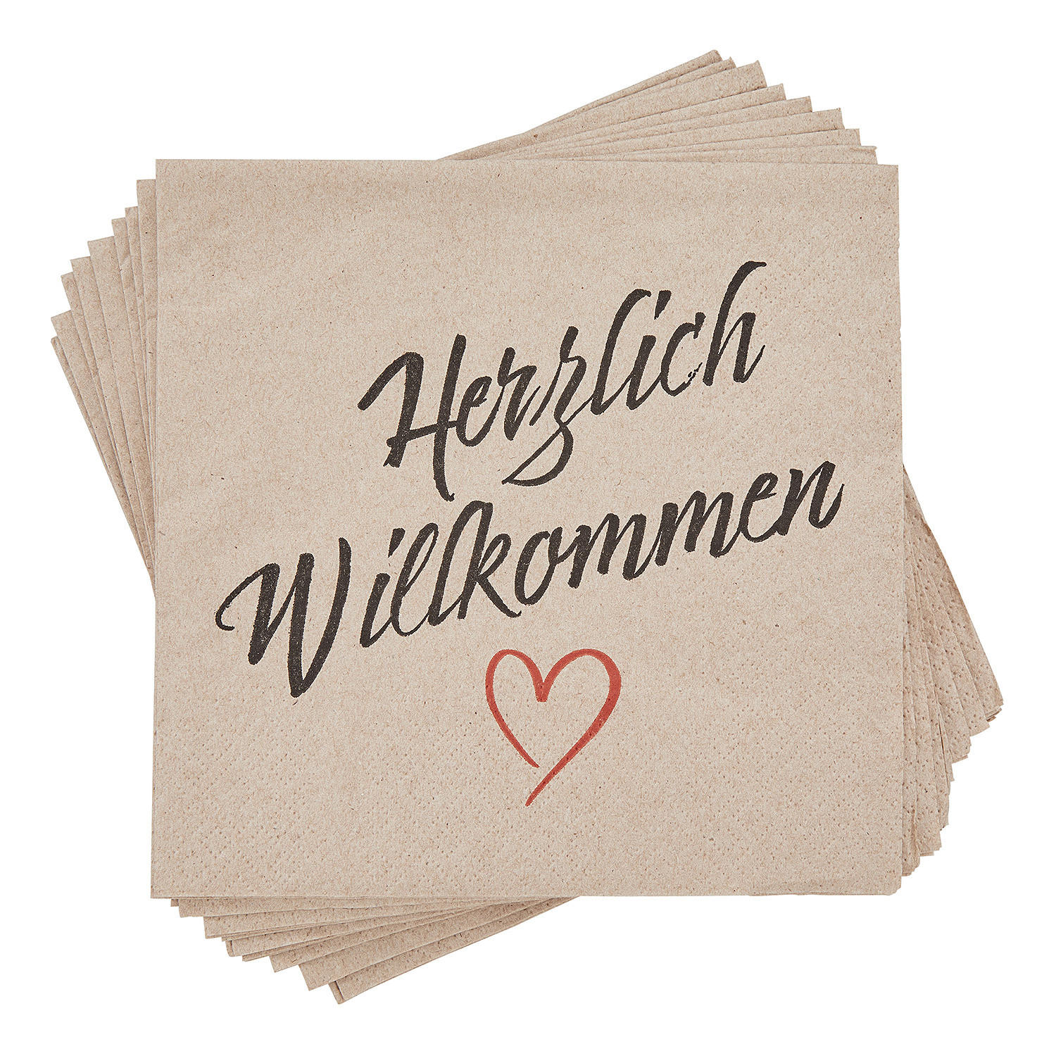 PAPIERSERVIETTEN (6er Set) Après - Braun, Papier (33/33cm) - Butlers