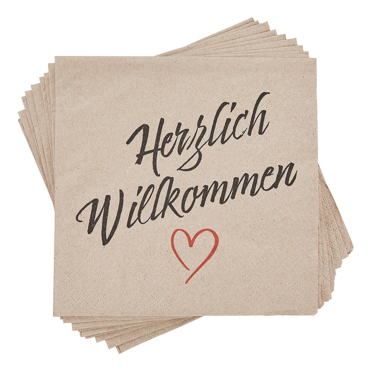 PAPIERSERVIETTEN (6er Set) Après - Braun, Papier (33/33cm) - Butlers