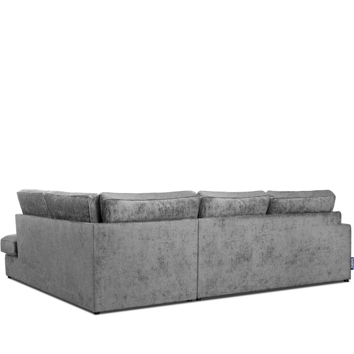 ECKSOFA RECHTS IMPERA Modern 4/5 Sitzer, Dunkelgrau - Dunkelgrau, Textil (314/224cm) - KONSIMO®