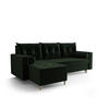 ECKSOFA SKANDI Itaka 10 Links mit Schlaffunktion - Dunkelgrün, Textil (230/145cm) - Bedante