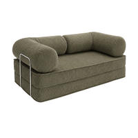 ELEGANTES und komfortables zeitgenössisches Sofa Khaki - Waldgrün, Textil (200/70/100cm) - SURB