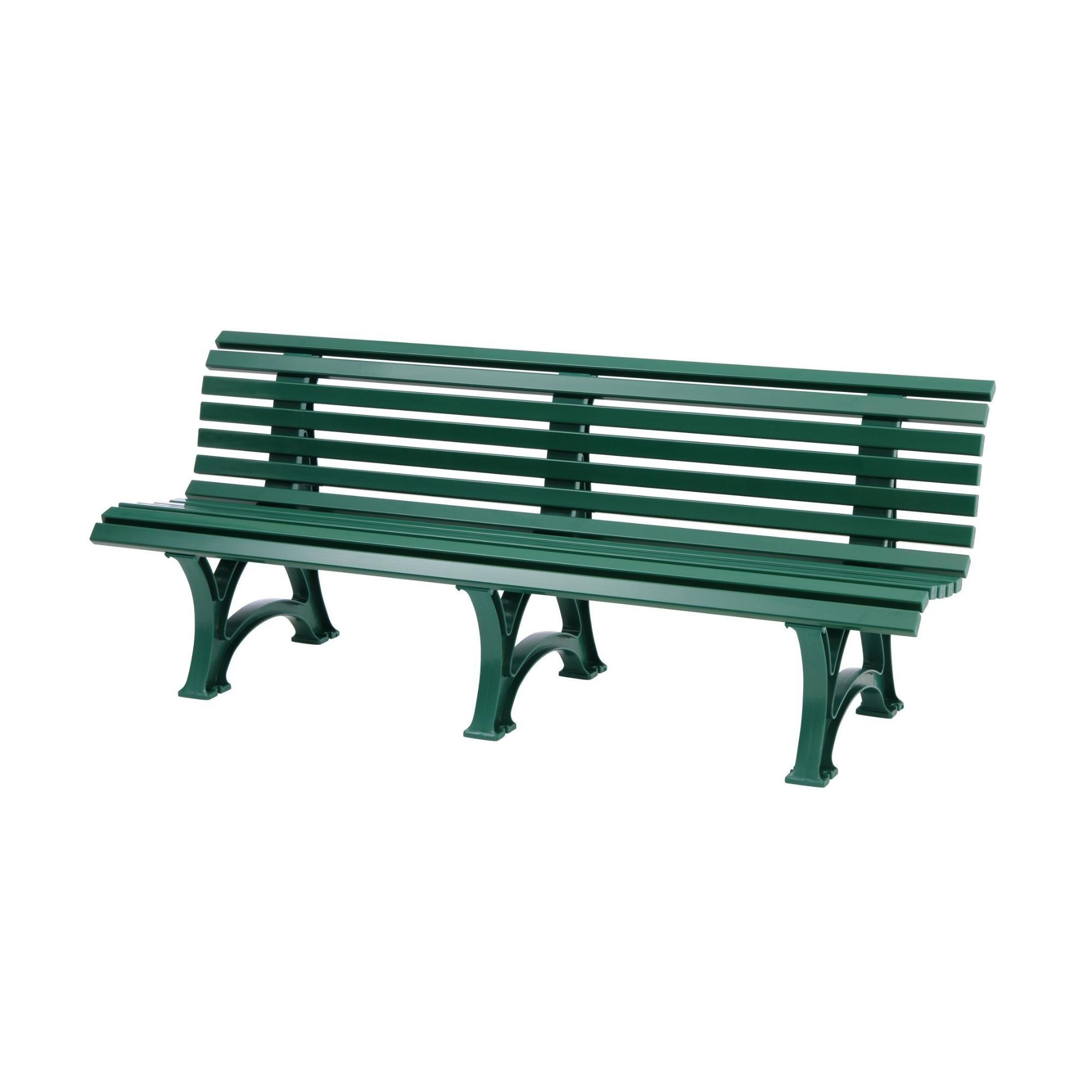 GARTENBANK Jamaika 4 Sitzer Grün 80 x 200 x 64 cm Witterungskunststoff & UV Beständiger Kunststoff - Grün, Kunststoff (200/80/64cm) - PROREGAL