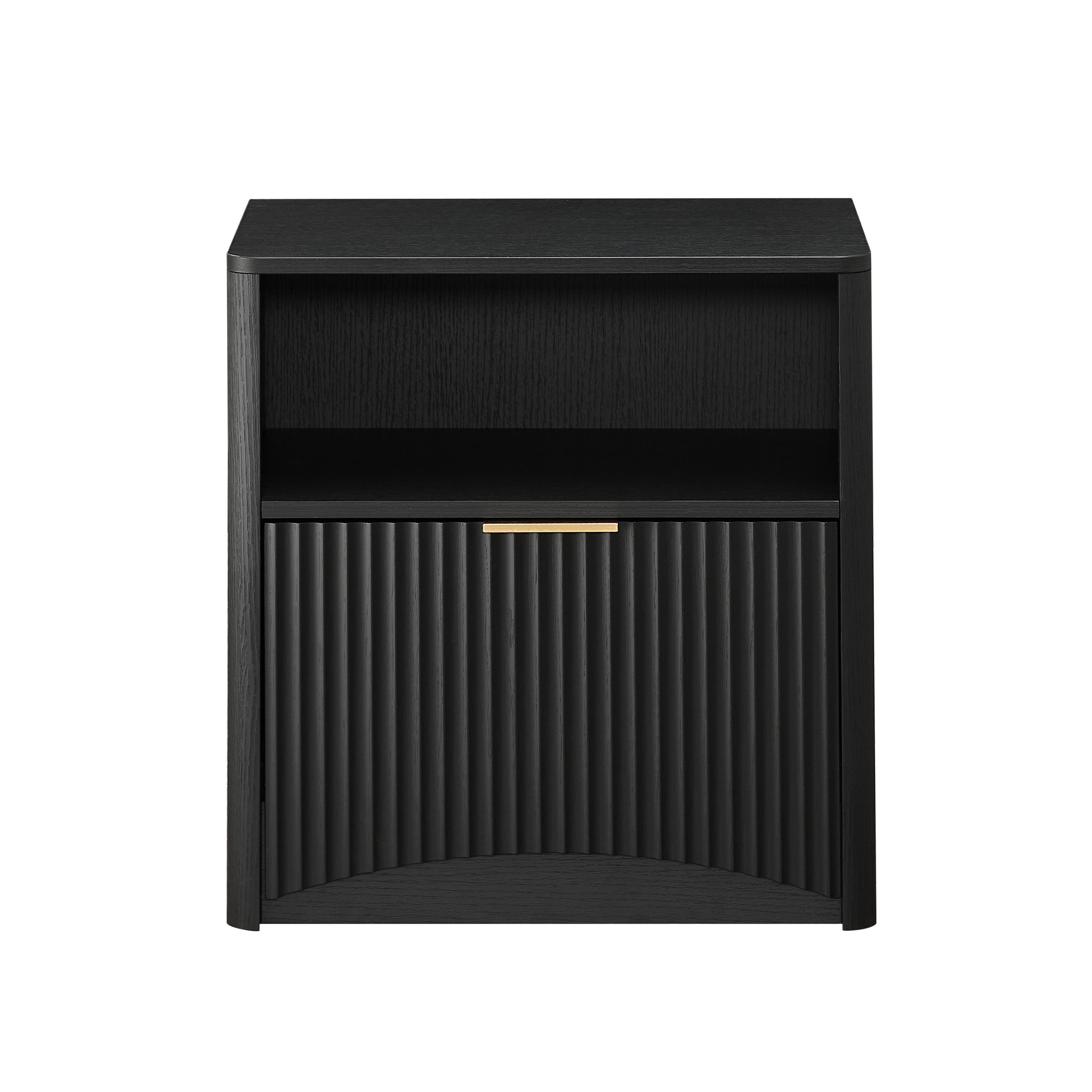 NACHTTISCH Schwarz 58/38/60 cm - Schwarz, Holz (58/60/38cm) - PANGIVO