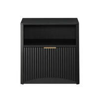 NACHTTISCH Schwarz 58/38/60 cm - Schwarz, Holz (58/60/38cm) - PANGIVO