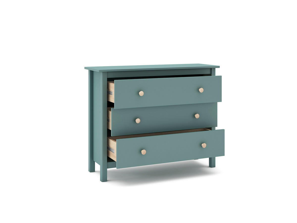 KOMMODE Max Grün 100/40/80 cm - Grün, Holz (40/80/100cm)