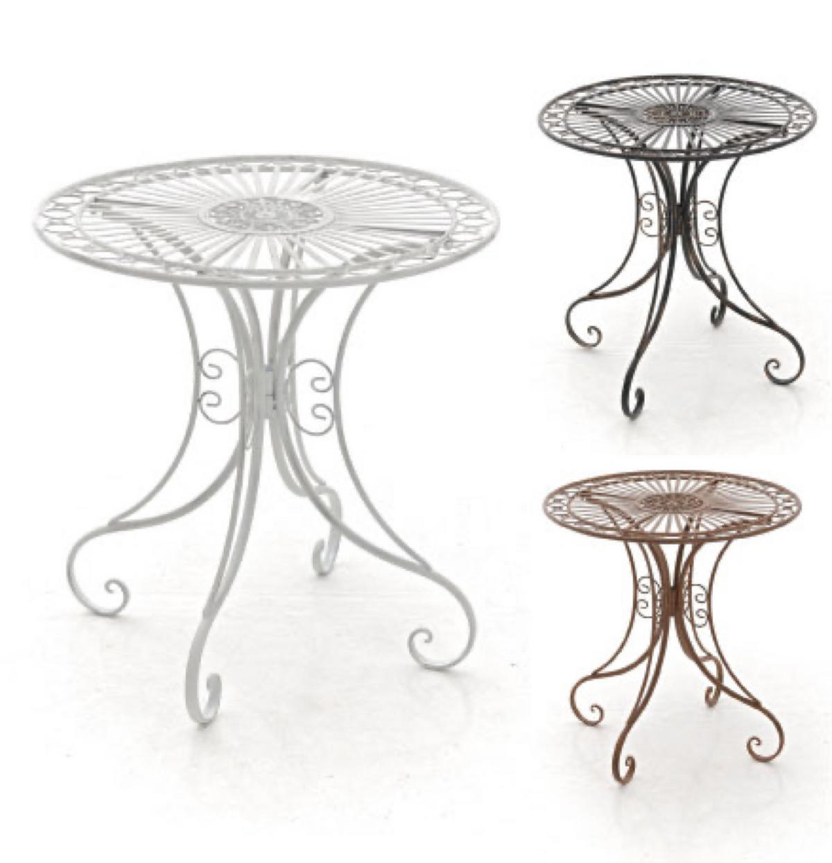 GARTENTISCH Hera bronze - Dunkelbraun, Metall (72.5/70/70cm) - TPFGarden