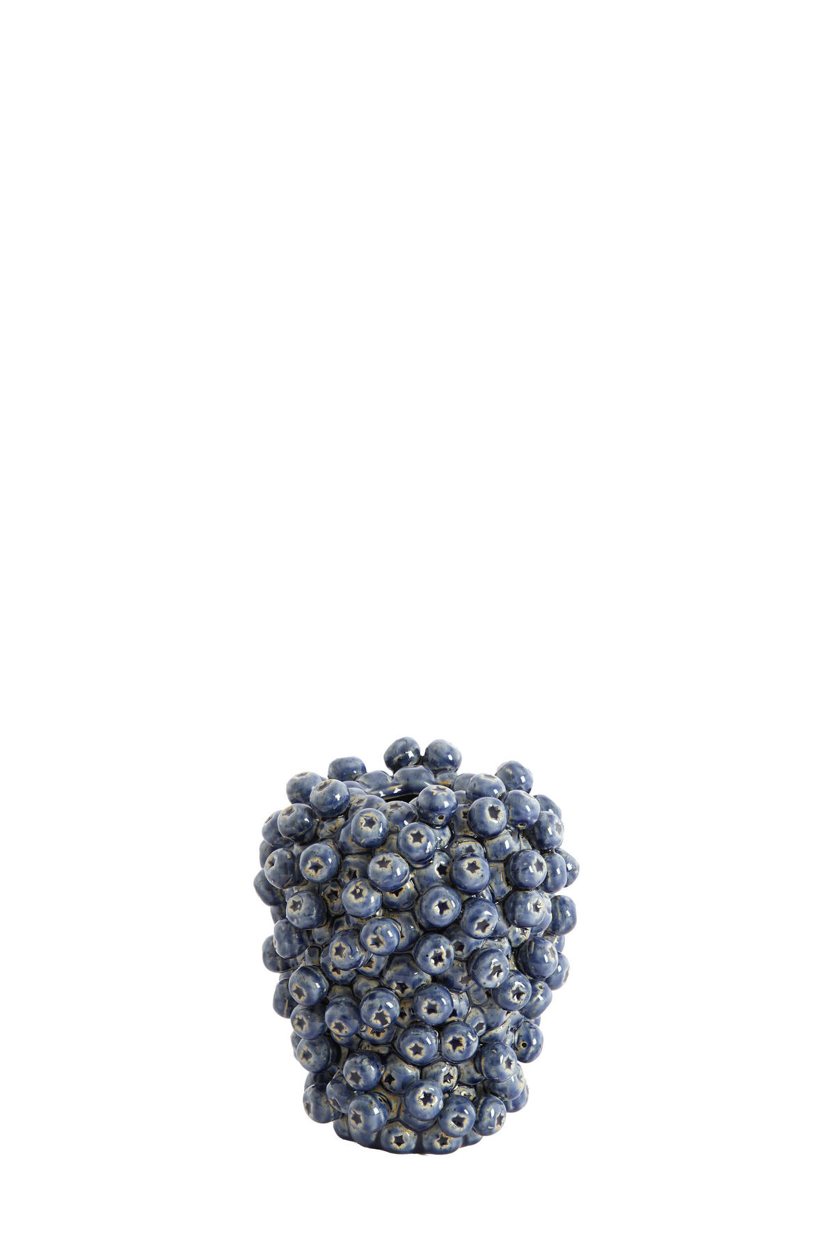 VAZE Berries Blau 15/14.5/17.5 cm - Blau, Keramik (17.5cm) - Light & Living