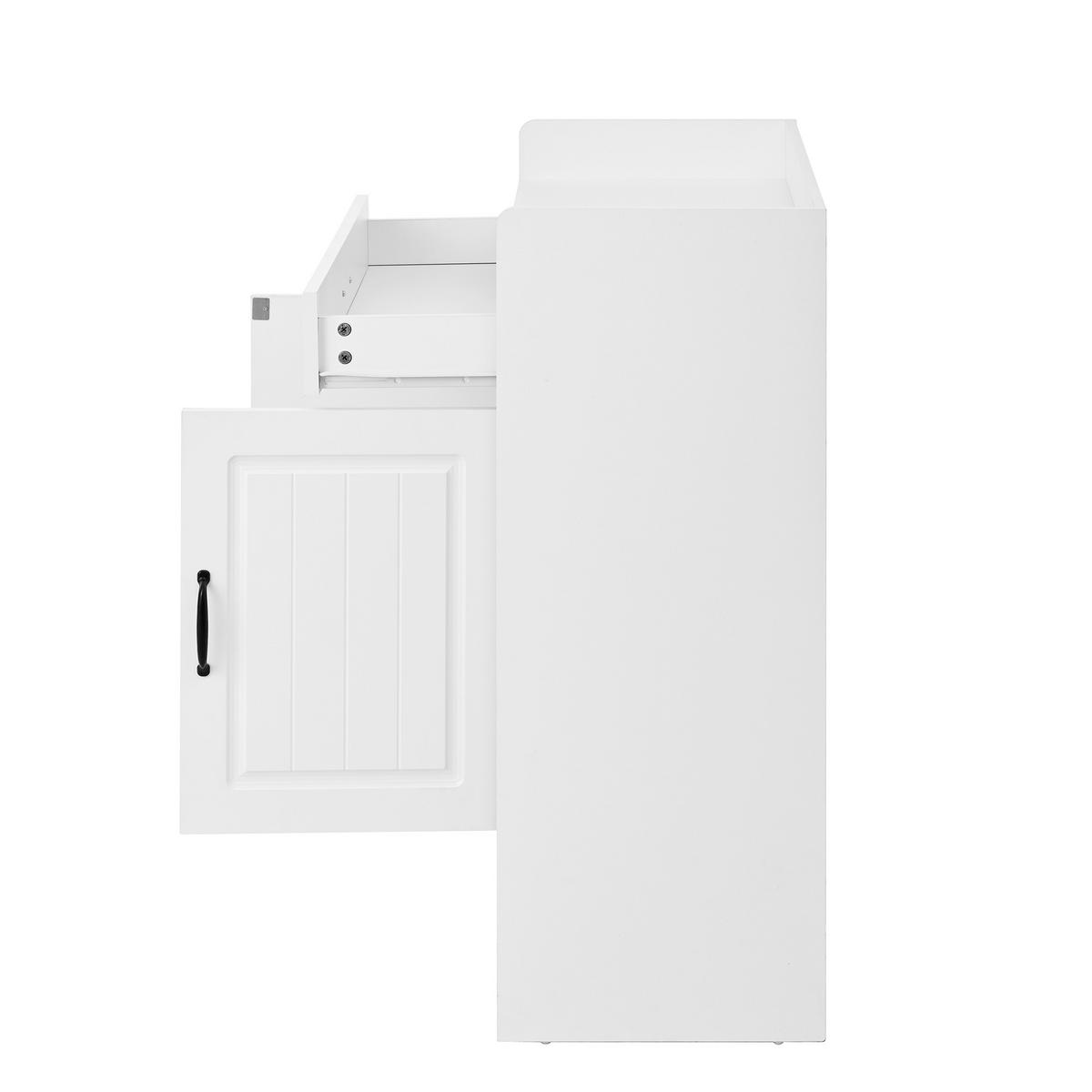 SCHUHSCHRANK Modern mit verstellbaren Regalen Weiß 75x36x95.5cm - Weiß, Holzwerkstoff (36/95.5/75cm) - FLIEKS