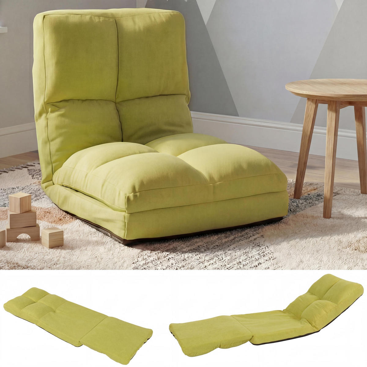 BODENSESSEL Grün - Grün, Textil (54/58/63cm) - MCW